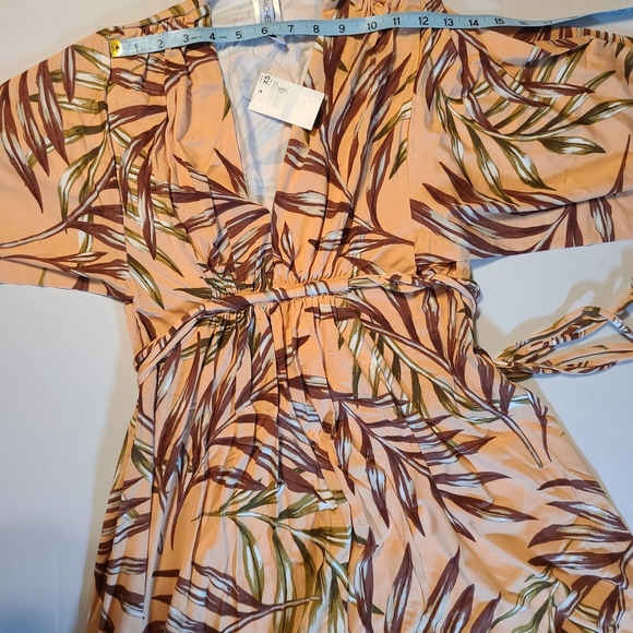 Rachel Pally Palm Print Orange & Brown Caftan Maternity Dress NWT XS - Picture 8 of 11